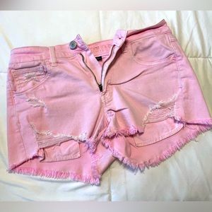Pink Jean shorts